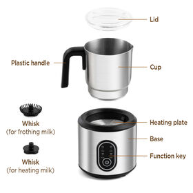 Buy Wholesale China Multifunctional Milk Frother 500w Ss304 Milk Frother  Electric Foam Maker For Hot/cold Milk And Hot Chocolate & Milk Frother at  USD 14.5