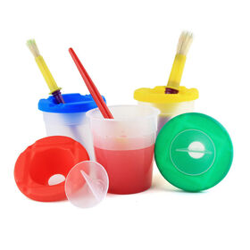 10 Pieces Childrens Paint Cups with Lids, Paint Cups Set, Paint