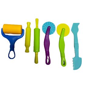 Clay and Dough Tools Six Piece Set - Ages 3 & Up DIMROM (6pcs)