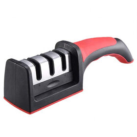 Manual Knife Sharpener,2-Stages Knife Sharpener with Suction Base for  Straight knife, Restore and Polish Blades: Buy Online at Best Price in UAE  