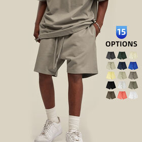 Shorts pour Hommes en Gros de Haute Qualité 380G 100% Coton Lourd Couleur Brume Streetwear Ample Décontracté