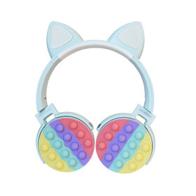 Casque Bluetooth Pour Enfants Sans Fil,Casque Cat Pliable Avec Led Flash  Lumières Glow, Enfants Bluetooth