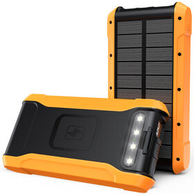 Panneau solaire pliable batterie externe Power Bank 16000 mAh - Orange