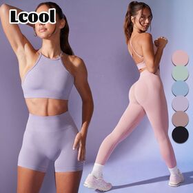 Tiktok  New Fashion Trendy 2/3/4PCS Set Workout Clothes for Women,  Sexy Seamless Gym Top + Yoga Shorts + Booty Leggings Sporty Outfits - China  Workout Clothes and Gym Clothing price