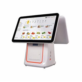 Hochstabile Kassensystem 15 Zoll kapazitiver Touchscreen Registrierkasse Dual Display Intel Core i5 Windows 10 POS Terminal