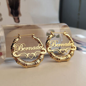 Gold bamboo clearance earrings wholesale