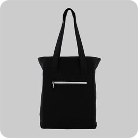 Hochwertige, robuste Canvas-Tasche mit Außenreißverschluss und individuellem Logo-Design für B2B