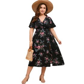 Mulheres elegante floral impresso vestidos longos primavera verão