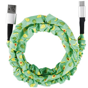 Fashion Lady Hair band USB Cable PD60W Silk Chiffon Cloth USB Cable Fabrics OEM colors USB Charging data Cable