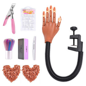 Soft Practice Hand for Nail Art Acrylic UV Gel Training Display Model  Manicure Tools Hand Mannequin for Nails Bendable Fingers