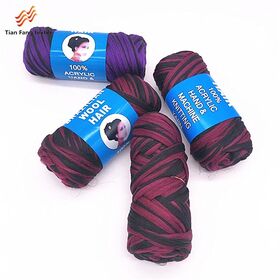 Brazilian Wool Hair 100% Acrylic Knitting Yarn , Hand and Machine Knitting  Blended Yarn Scale Hair 70G