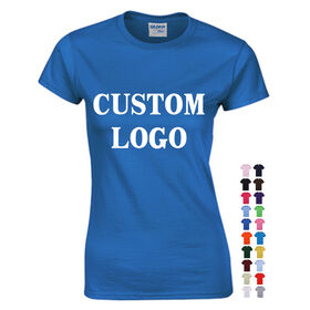 Wholesale Personalized Blank T Shirt Short Sleeve 100% Cotton Women's T-shirt Custom Printing Logo T-Shirt For Woman