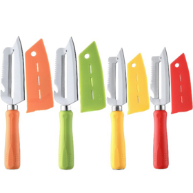 Paisley Pattern Kitchen German-Stainless-Steel Rainbow Knife Set