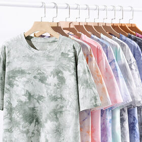 T-shirt de haute qualité en gros 100 % coton, t-shirt délavé à l'acide, logo personnalisé imprimé intégral, t-shirt grande taille pour homme avec teinture par nouage