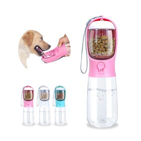 Dog Water Bottle and Food Container 2 In 1 Portable Stacked Travel