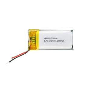 Batería recargable de polímero de litio 602055 de 3.7V 640mAh 2.37Wh para GPS, DVD, videojuegos portátiles, PAD, libros electrónicos