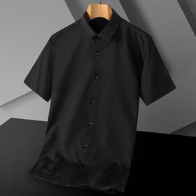  Summer Ice Silk Polo Shirt Men Short Sleeve Lapel