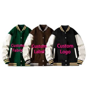Source Custom Logo Streetwear Baseball Wool Varsity Jackets Chenille  Patches Letterman Custom Leather Varsity Jacket For Men on m.