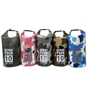 Dry bag waterproof bucket bag Outdoor beach camping knapsack PVC folder net drifting emergency bag one shoulder backpack