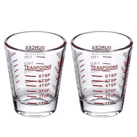1.5oz Shot Glass Measuring Cup, Incremental Measurements Liquid