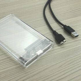 Boîtier de disque dur externe USB 2.0 en alliage d'aluminium avec interface  480 Mbps pour disque dur externe 2,5 pouces