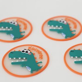 Logo patch karet kustom pabrik, Logo pakaian Label karet PVC lembut 3D, logo tas