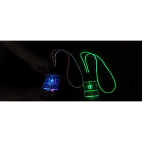 Glowing LED Lanyard Pendant with Badge Clip