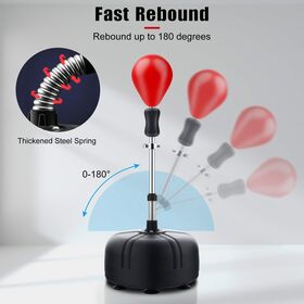 Hicient Punching Bag Reflex Speed Bag with Reinforced Spring Wall