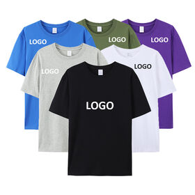 Camiseta de lujo 100% algodón con logo personalizado para hombre, camiseta lisa para imprimir, 170 g/m², talla grande, camiseta unisex