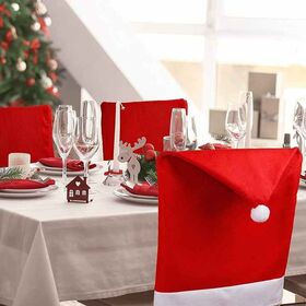 Mantel Navideño Para Silla Comedor Fundas Spandex Eláaticas Funda Año Nuevo  Navidad Fiesta Cena Decoración -dre