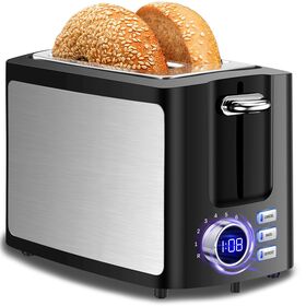 Buy Wholesale China Marvo 2 Slice Extra Wide Slots Toaster,6 Shade Settings  Toaster, And 4 Toasting Mode Cancel Bagel Defrost Reheat & Toaster at USD  9.5