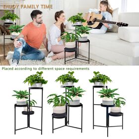 Étagère Bureau En Bois Massif - Support Pour Plantes, Cosmétiques, Décoration - Style Rustique Moderne