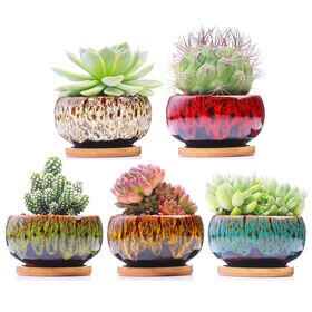 Pots De Fleurs En Résine Mignons Pour Succulentes - Design 'livre Ouvert' - Avec Trou De Drainage - Pour Intérieur Et Extérieur