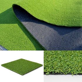Tapis de sol de voiture en damier vert ondulé 2 tapis avant 