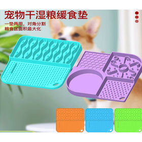 Buy Wholesale China Multifunctional Dog Food And Water Bowl, Dog Slow  Feeder Mat With Suction Cups For Small Medium Large Dogs And Cats & Lick Mat  at USD 0.99