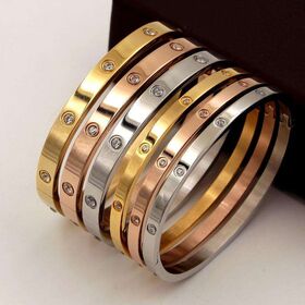 474) Fashion Rhinestone Glass Metal Women Wholesale Bracelets
