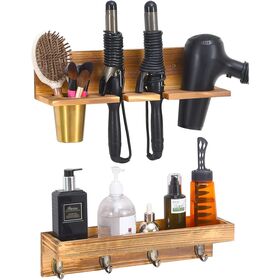 Buy Wholesale China White Wall Mount Hair Tools Organizer Bathroom