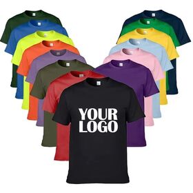 Grosir Kaos Logo Kustom Unisex Ukuran Plus Kaos Bergaya Stok Massal Kaos Pria Berkualitas Tinggi
