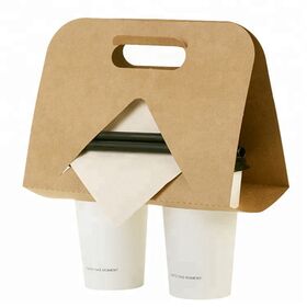 Disposable Corrugated Paper Cup Holder For Coffee Tea Cola Drinking –  Fastfoodpak