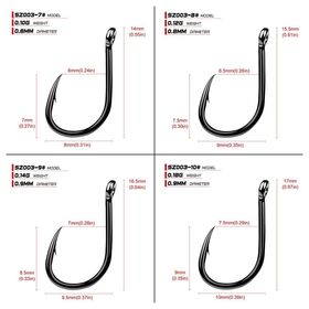 china fish hook size to us size Competition Barbless Hooks (125 pc Multi-Pack) M10 Jig 10 Jig Style Fishing Hook Sizes & Types