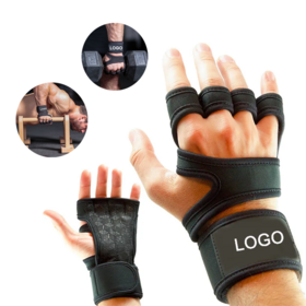 Guantes deportivos de medio dedo para hombre, guantes de entrenamiento  ventilados para hombres y mujeres, guantes de levantamiento de pesas con  correa