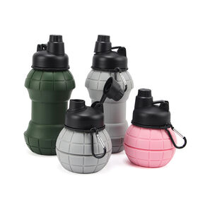 Faltbare Silikon-Wasserflasche, BPA-frei, Auslaufsicher, Mit Karabiner – Für Sport, Reisen, Camping, In Rot, Praktisch & Platzsparend