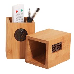 Promotional Small Wooden Pen Pencil Holder Caddy Mini Wood Box