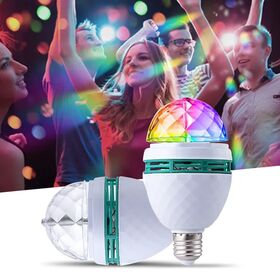 E27 Rotating Magical Ball Lights Mini RGB Projection Lamp Party DJ Disco  Ball Light For Christmas Party KTV Bar Stage Wedding