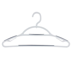 20pcs Heavy Duty Plastic Clothes Hangers With Non-slip Pads For