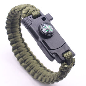 Fm Outdoor Men's 5 In 1 Multi Functional Tactical Survival Paracord  Bracelet With Compass Flink Fire Starter And Whistle $0.38 - Wholesale  China Paracord Bracelets at Factory Prices from Free Market Co., Ltd.