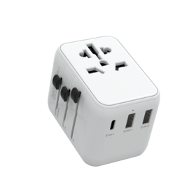 Adaptador de corriente internacional universal con doble USB tipo C, cargador de pared, enchufe europeo/estadounidense/británico, superventas mundial
