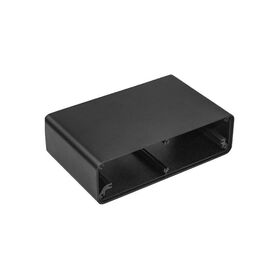 Caixa de alumínio extrudado personalizada de fábrica para amplificador de potência, caixa de alumínio anodizado para automóveis, extrusão de alumínio, invólucro eletrônico