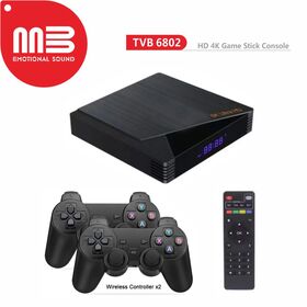 X8 Dual System Android Game Stick 4K Mini Video Game Console 64GB 10000  Free Games Support WIFI With Wireless Gamepads