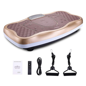 Plateau Vibrant VITALmaxx – Appareil De Fitness 200W, Champagne/gris, Charge Max 120kg, Fonction Minuterie